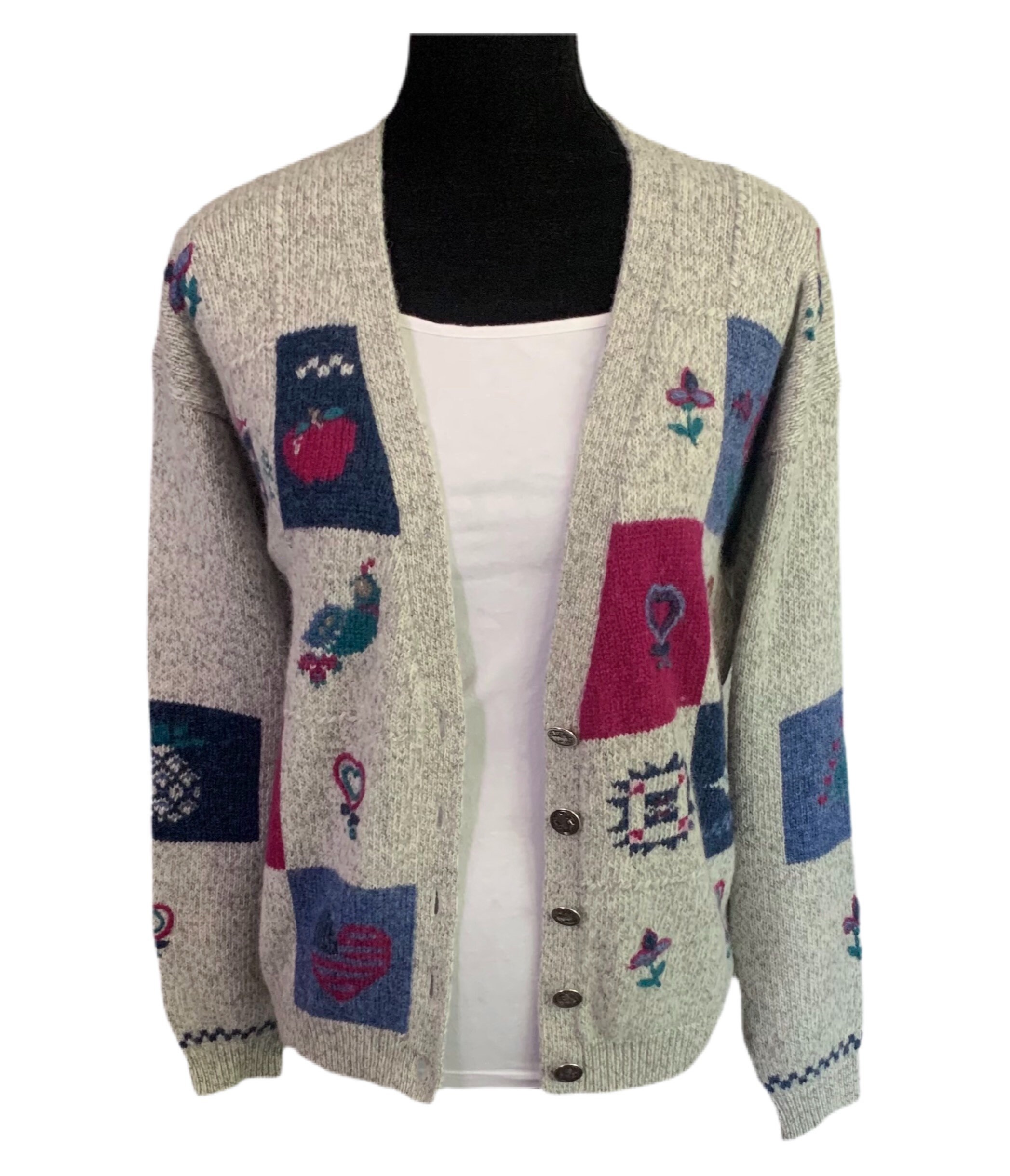 Woolrich Cardigan Sweater Vintage 90s School Teacher Sweater Etsy