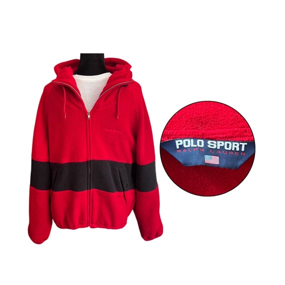 Ralph Lauren Polo Sport Fleece Jacket Mens Red Large … - Gem