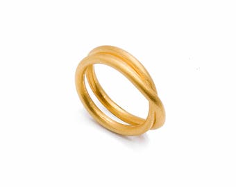 Gold Infinity Ring, Minimal Gold Ring, Minimal Infinity Ring, Handmade Ring, Size 5, Size 49, Gifts for girlfriend, statement Ring