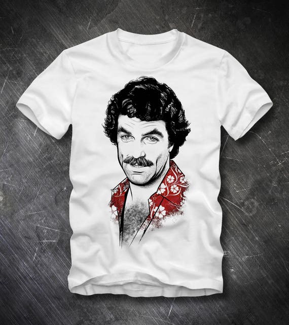 ISLAND HOPPERS magnum 80/'s retro tv show Mens Cotton T-Shirt