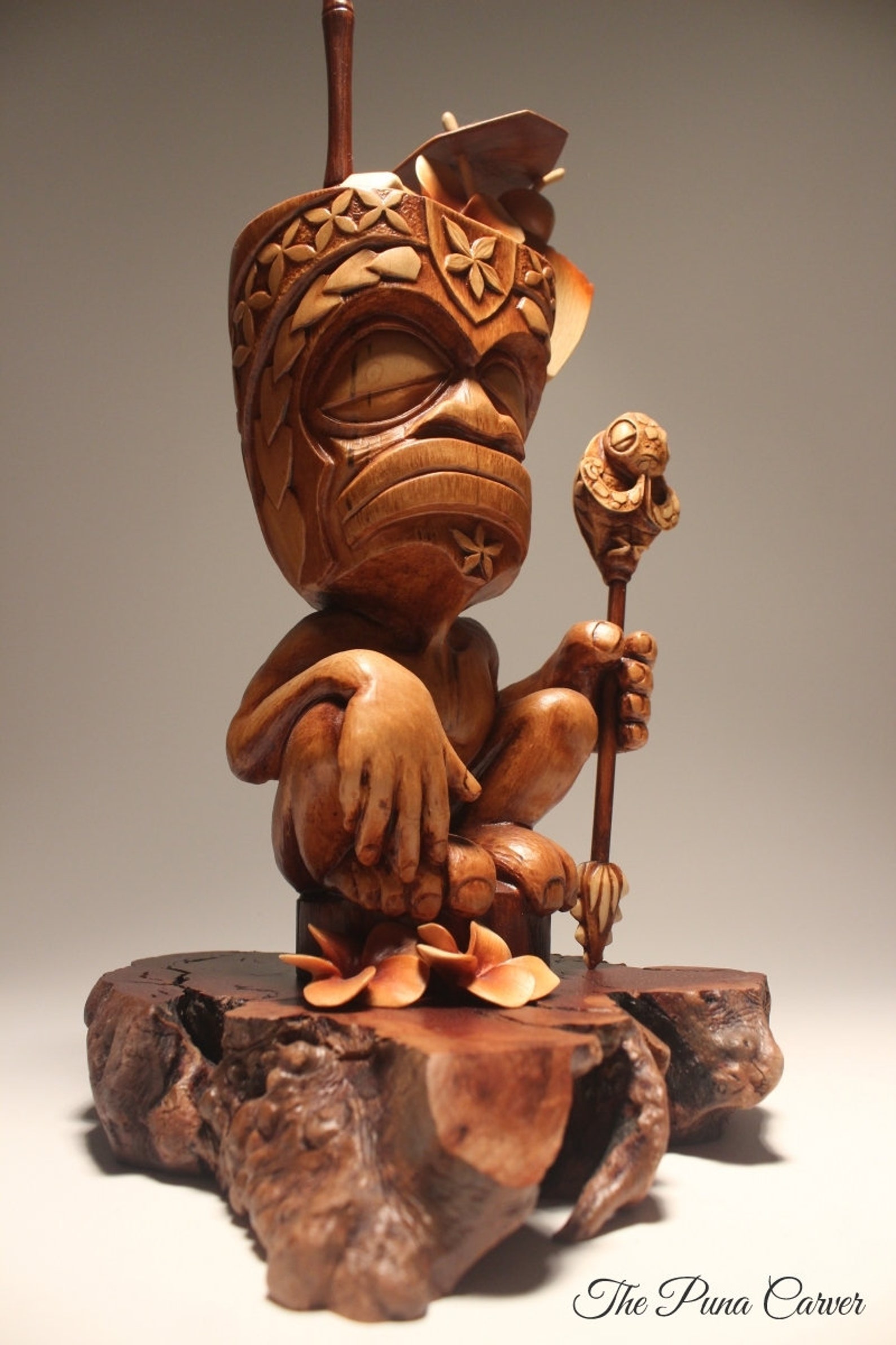 Tiki Tiki Mug Hand Carved Tikis Wood Tiki Carving Etsy