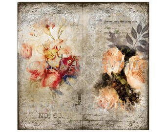 TN Size: Grungy Floral Digital Journal Kit