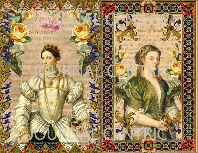 Medieval Ladies Digital Journal Kit