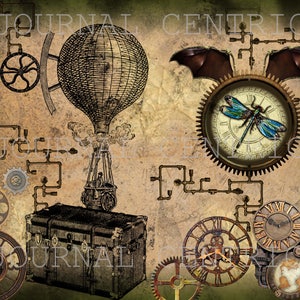 Grungy Steampunk Digital Journal Kit