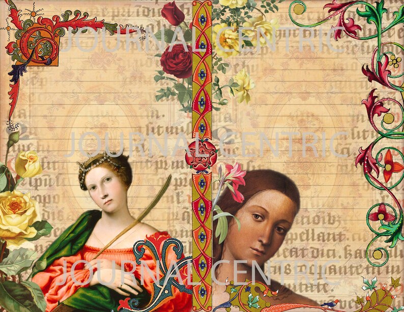 Medieval Ladies Digital Journal Kit