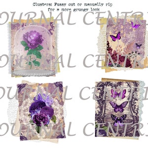 Lavender and Cream Digital Journal Add-On Kit