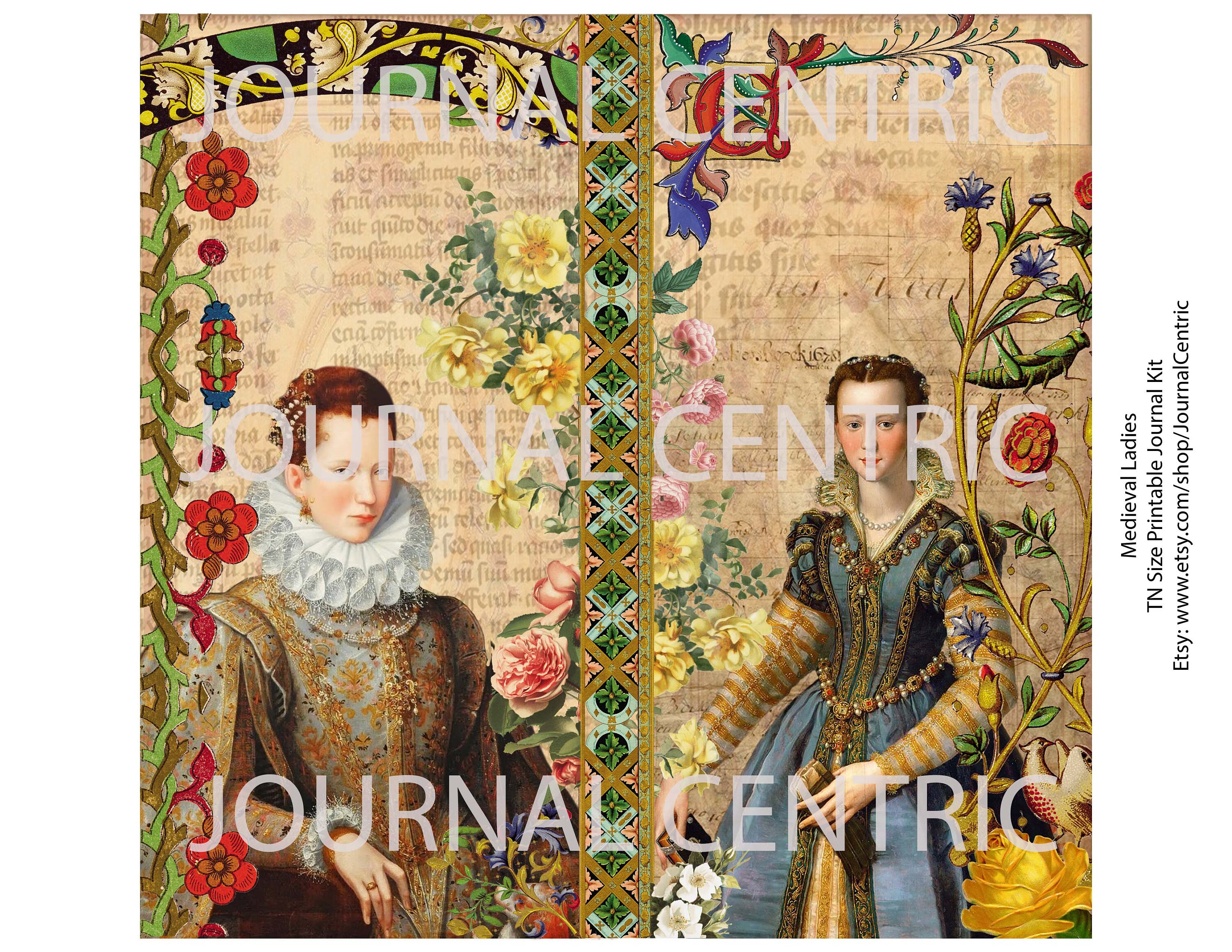 Medieval Ladies Digital Journal Kit