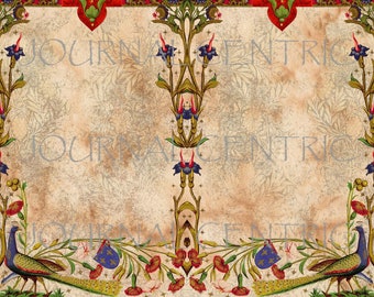 Medieval Floral Theme Digital Journal Pages Kit