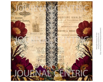 TN Size: Midnight Flowers Digital Journal Kit with Bonus Pages