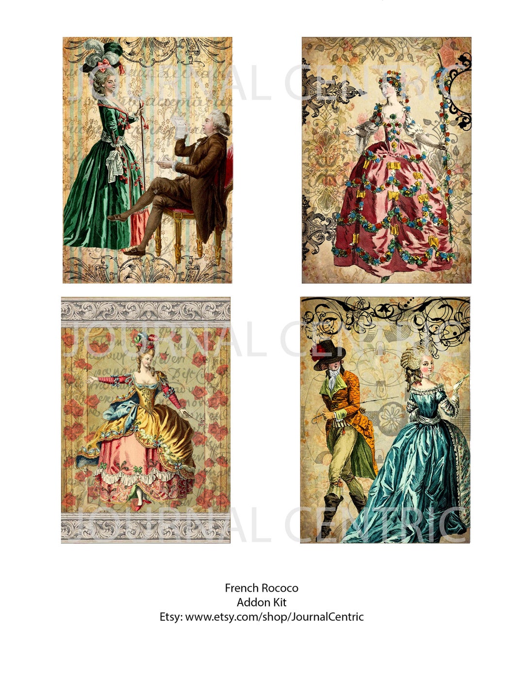 Magazine Rococo French Rococo Digital Journal Add-on Kit - Etsy