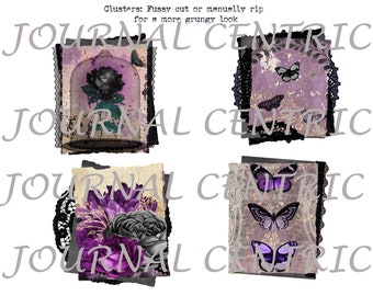 Lavender Black Out Digital Journal Add-On Kit