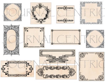Fancy Victorian Labels - Digital Kit - Collage Pieces Kit