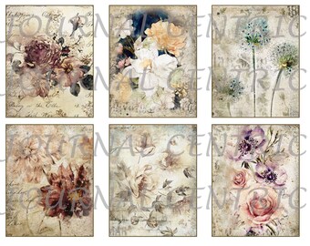 Grungy Floral Digital Journal Add-On Kit