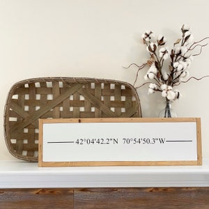 25x7 / Minimalist Coordinates / Realtor Homebuyer Gift / Housewarming Gift / Modern Wall Art