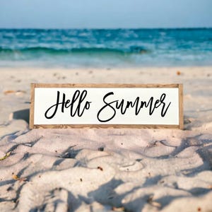 25x7 / Hello Summer Wood Sign / Summer Wall Art / Summer Farmhouse Decor / Boho Summer Decor