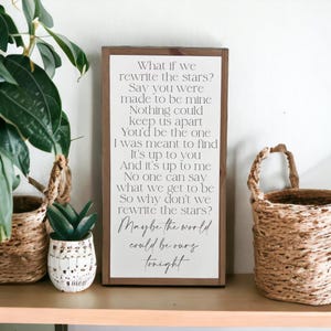 25x13 / Rewrite the Stars / The Greatest Showman / Wood Sign Home Decor Farmhouse Style