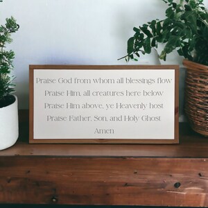 25x13 / Doxology Hymn / Praise God From Whom All Blessings Flow / Hymnal Wood Sign / Sunday School Classroom Decor