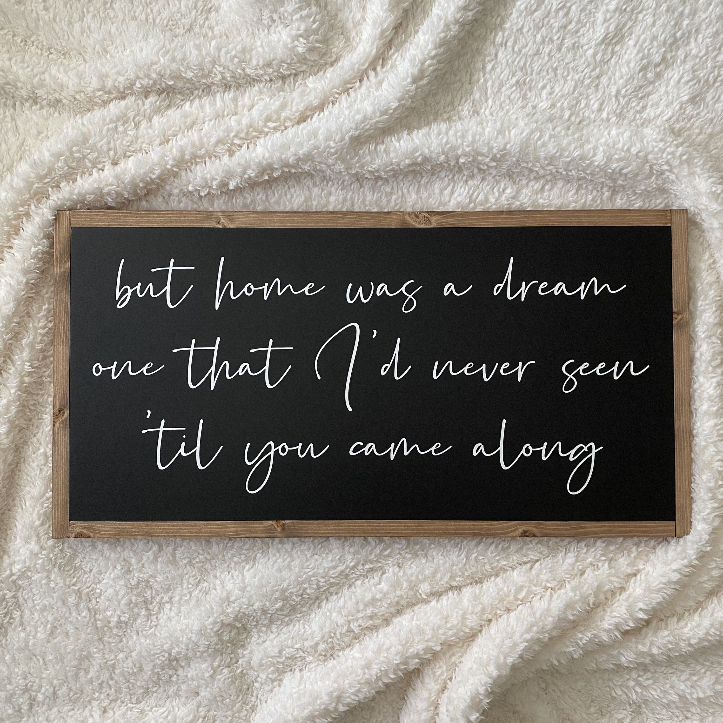25x13 / Cover Me Up Lyrics / Home Was a Dream One That I'd Etsy