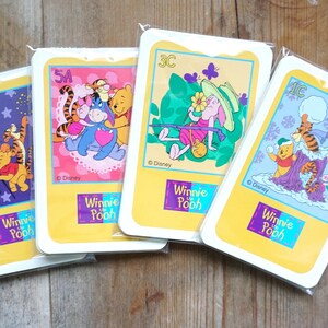Carte da gioco Winnie the Pooh - 7 pezzi per artigianato, scrapbooking, junk journal, glue book ephemera