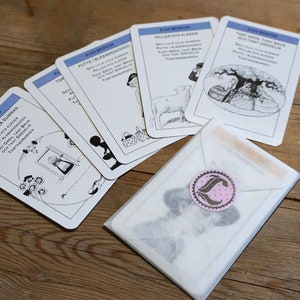 Vintage speelkaarten voor kinderen set van 5 voor veranderde kunst, scrapbooking, Junk journal efemeriden, kinderen kaartspel