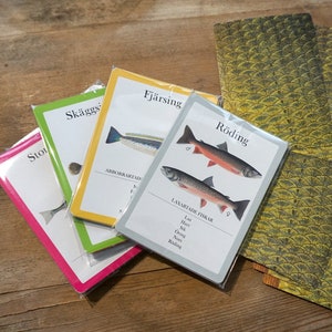 Vis speelkaart set - 8 stuks voor ambachtelijke, scrapbooking, Junk journal, lijm boek efemeriden