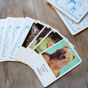 Vintage Tiere Spielkarten Set für veränderte Kunst, Scrapbooking, Junk Journal Ephemera