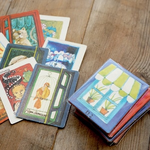 Juego de naipes vintage para manualidades, álbumes de recortes, diario basura, libro de pegamento efímero, juego de cartas para niños pequeños