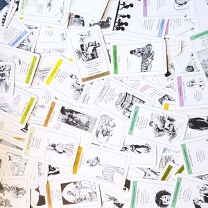 Vintage Kinder Spielkarten Set von 8 für veränderte Kunst, Scrapbooking, Junk journal Ephemera, Kinder Kartenspiel