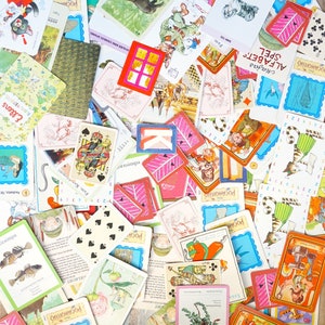 Vintage spelkaarten - 16 stuks voor knutselen, scrapbooking, Junk journal, lijmboek ephemera - Speelkaarten