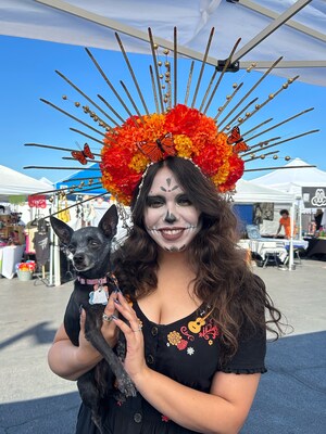 Serre-tête Halloween Jour Des Morts Avec Roses Et Tatouages - Accessoire Déguisement Femme Pour Fête