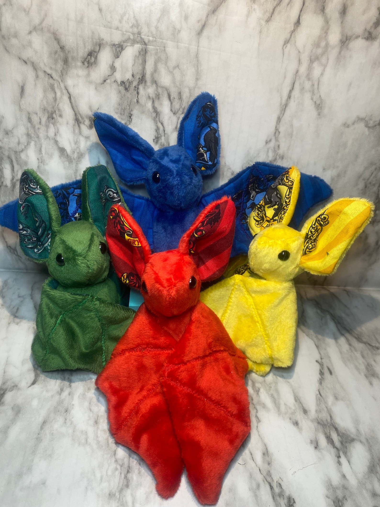 Harry Potter Hogwarts House Plush Bats HufflePuff Gryffindor Etsy