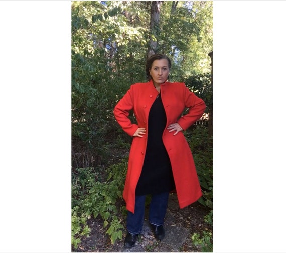 Vintage red Pendleton wool jacket, vintage red coa