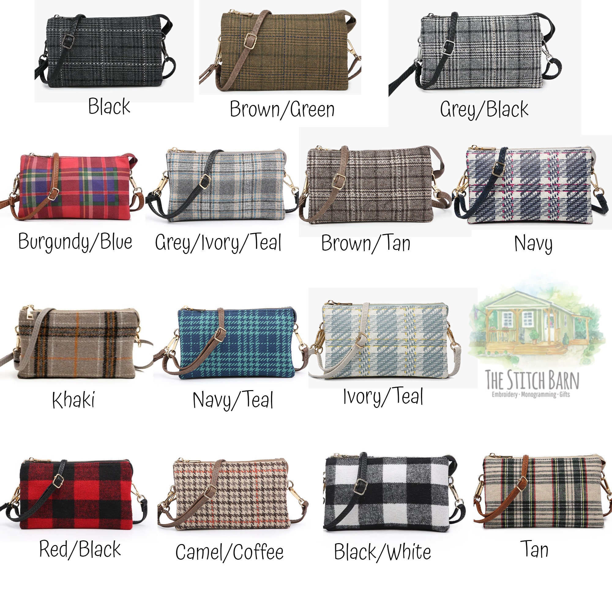 Men Outdoor Plaid Shoulder Bag Pu Leather Crossbody Pouch Adjustable Strap  Casual Messenger Bag