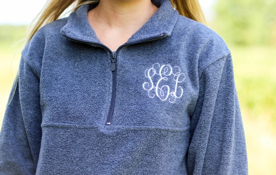 Fuzzy monogrammed pullover best sale