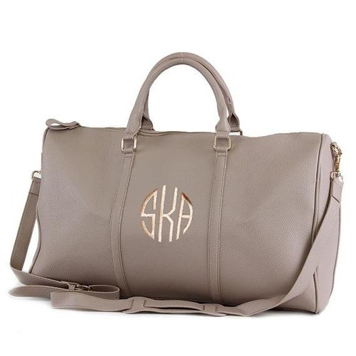 Monogrammed Canvas Weekender Bag Personalized Duffel Bag - Etsy