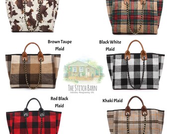 plaid laptop bag