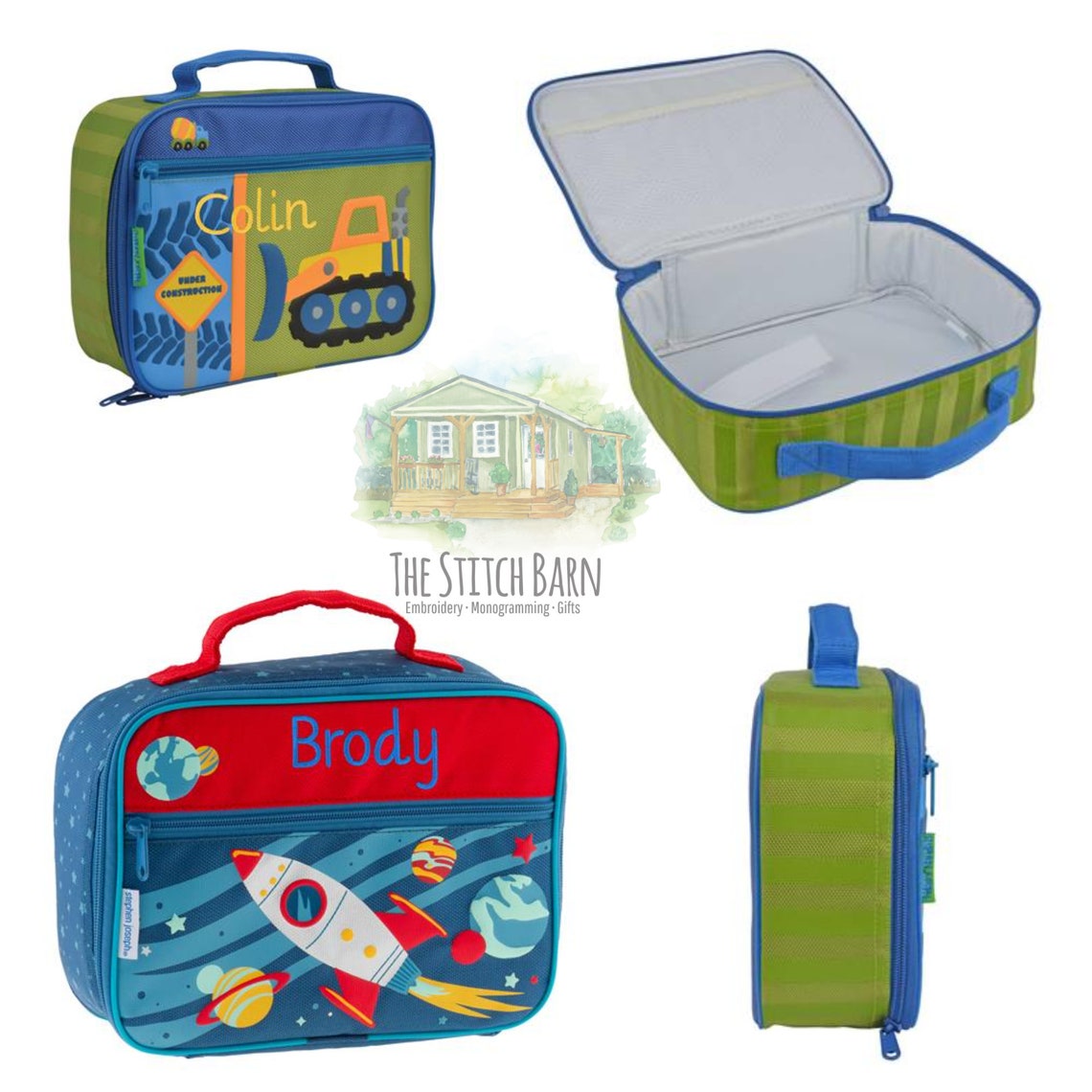 Monogrammed Stephen Joseph Lunchbox L Personalized Lunchbox L Etsy