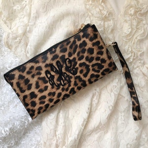 Cartera de pulsera con monograma, cartera de pulsera personalizada, cartera de cuero vegano, monedero de pulsera RFID, Berkley, Día de la Madre