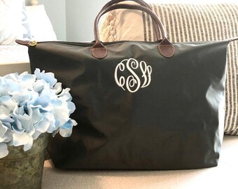 monogram nylon tote