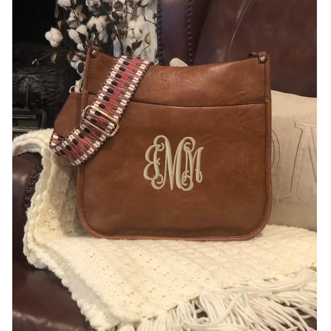 Monogrammed Vegan Leather Crossbody Bag W guitar Strap Personalized Crossbody Vegan Leather Shoulder Bag Animal Print Bag Caroline Etsy