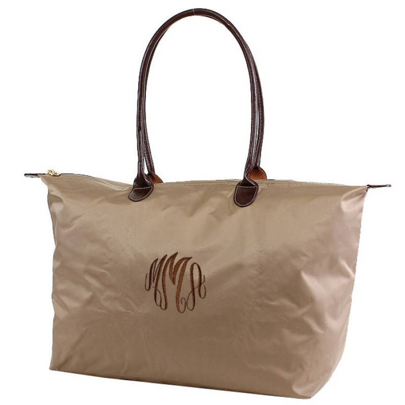Monogrammed Nylon Tote Personalized Large Nylon Bag | Etsy