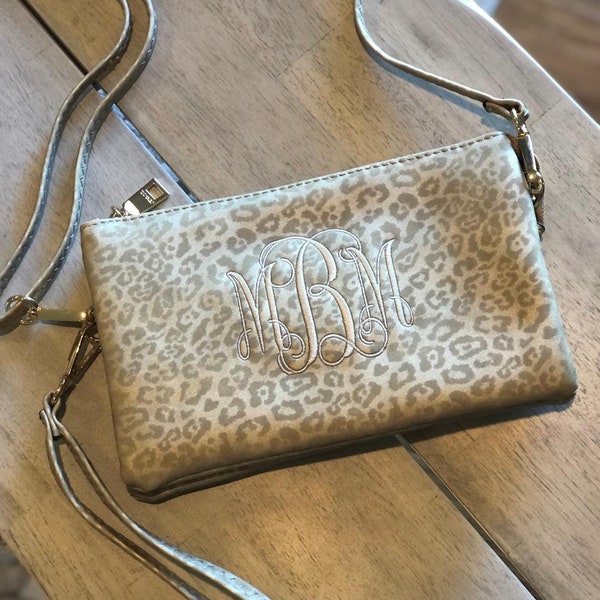 Monogrammed Animal Print Crossbody Bag, Personalized Crossbody, Cheetah Crossbody, Leopard Crossbody, Ricky