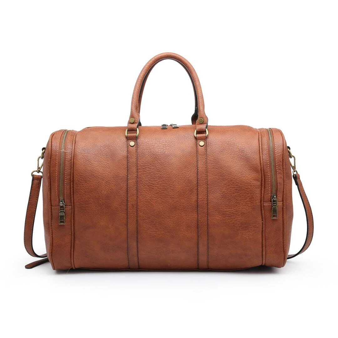 Monogrammed Vegan Leather Travel Bag Personalized Weekender - Etsy