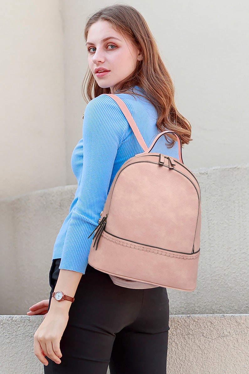 ash start leather backpack Belle & Bloom 5th Ave This makes it a unique and awesome gift Monogrammed Vegan Leather Backpack, Personalized