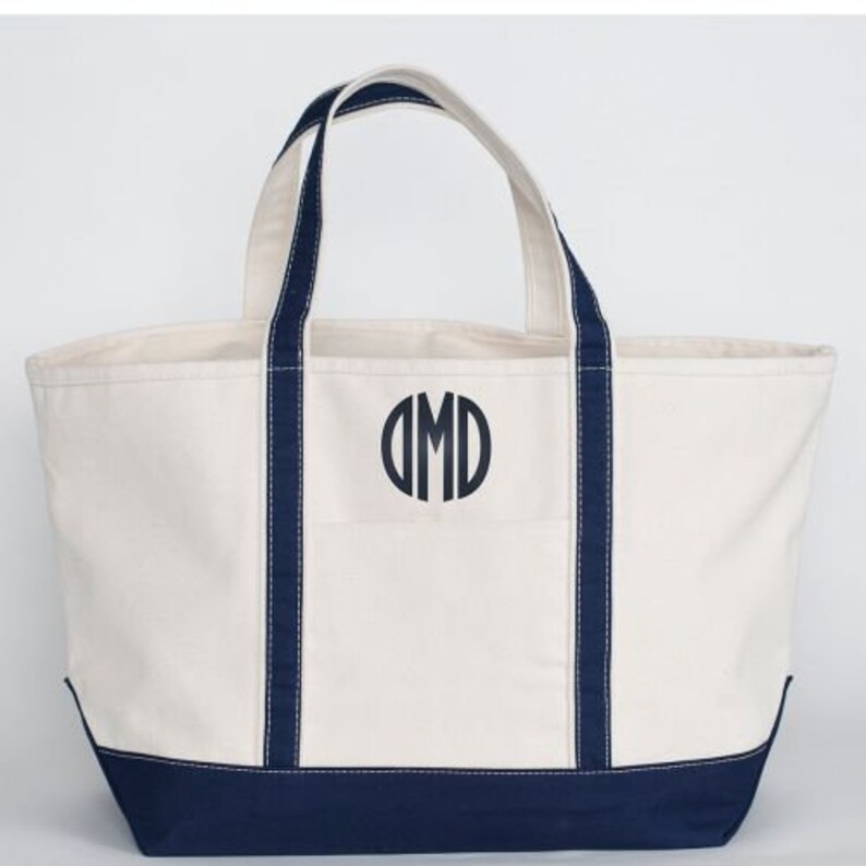 Monogrammed Large Boat Tote