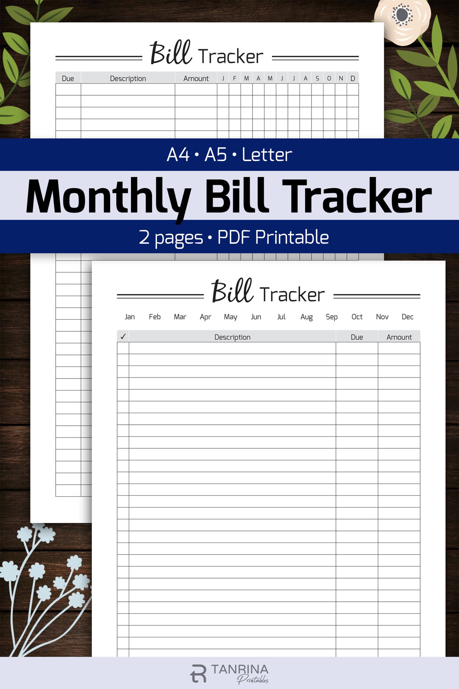 monthly-bill-tracker-printable-pdf-bills-payment-organizer-etsy