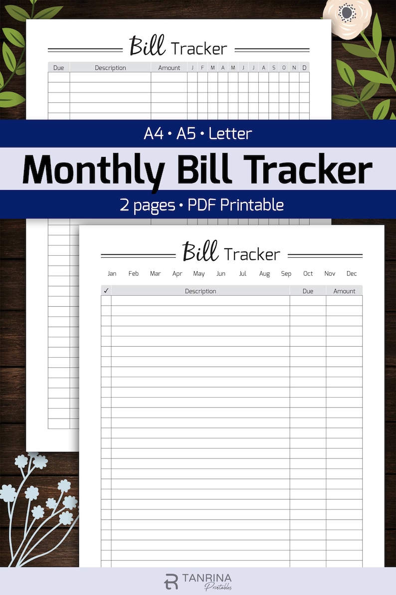 Monthly Bill Tracker Printable PDF Bills Payment Organizer Etsy monthly-bill-tracker-printable-pdf-bills-payment-organizer-etsy