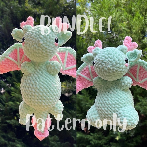 Crochet dragon pattern bundle