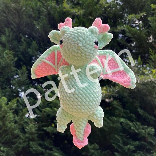 Crochet Wyvern Pattern Dragon Hatchling Amigurumi Tutorial - Etsy