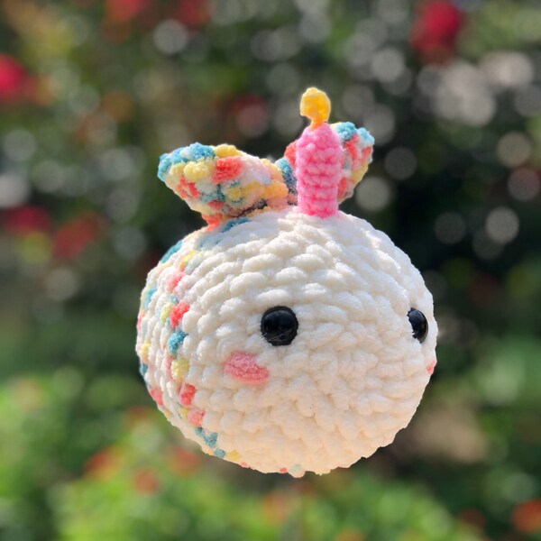 Abeja de cumpleaños/baby shower de ganchillo grueso